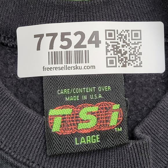 Vintage 90s Wolf Sweatshirt Women Large 20x25 Wilderness USA - Picture 7 of 12